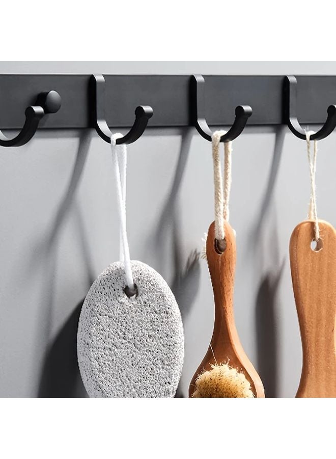 Wall Mounted Aluminum 5 Hook Rack Model S Easy Installation Space Saver For Home Organization - Image 3