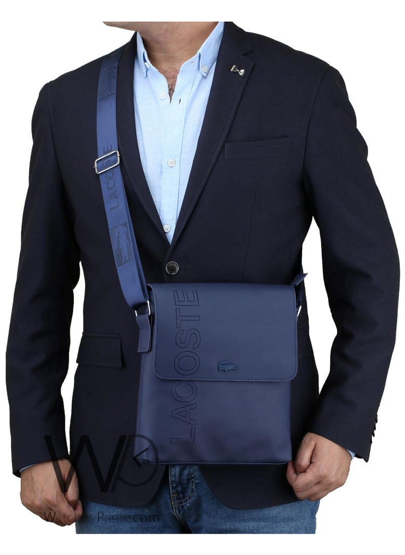 LACOSTE Lacoste Messenger Crossbody Bag Blue For Men  - Image 2