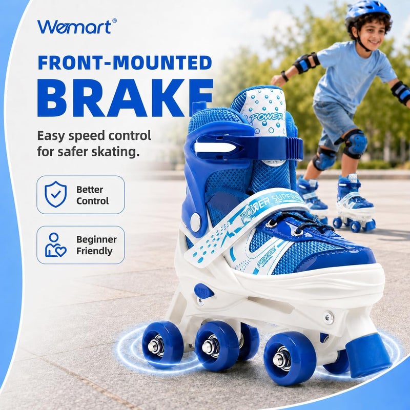 Wemart Roller Skates for Kids, Shine Skates 4 Size Adjustable Roller Skates with Light up Wheels for Girls, Teens, Outdoor Rollerskates for Beginners & Advanced - Image 5