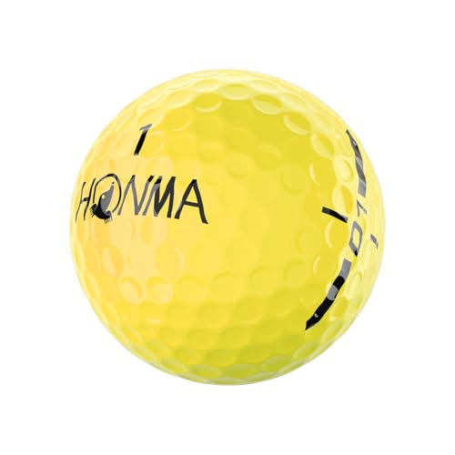 Honma 2024 D1 Distance Golf Balls,Extra Soft Feel with Long Distance,High Speed Core with Low Spin Design,Low Compression Golfballs Perfect for Men,Women Beginners,1 Dozen,Yellow - Image 2