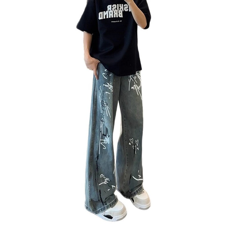 Unisex Classic Denim Jeans Loose Fit Daily Outdoor Wear - Image 5