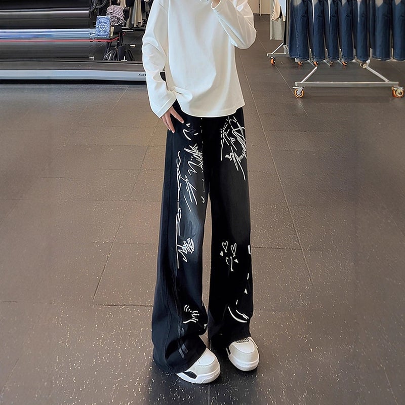 Unisex Classic Denim Jeans Loose Fit Daily Outdoor Wear - Image 2