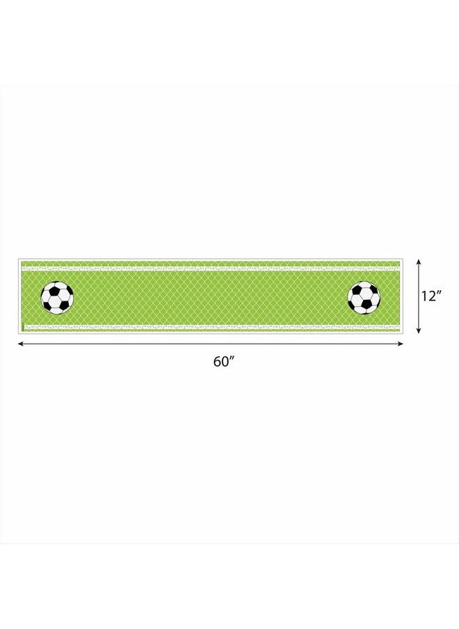 Big Dot of Happiness Goaaal Soccer Petite Baby Shower Or Birthday Party Paper Table Runner 12 X 60 Inches  - Image 4