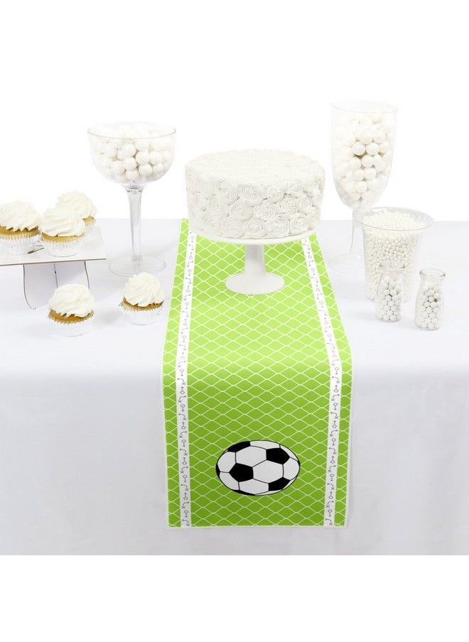 Big Dot of Happiness Goaaal Soccer Petite Baby Shower Or Birthday Party Paper Table Runner 12 X 60 Inches  - Image 3
