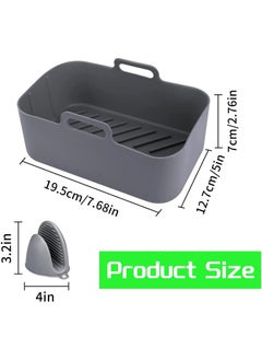 Oasisgalore 2PCS Air Fryer Silicone Pot , Reusable Air Fryer Silicone Liners for  with Mitts Basket Accessories  - Image 4