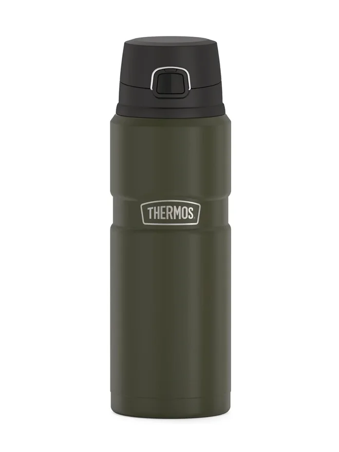 ترموس حافظة حرارية معزولة بالتفريغ - أخضر عسكري - ٧١٠ مل