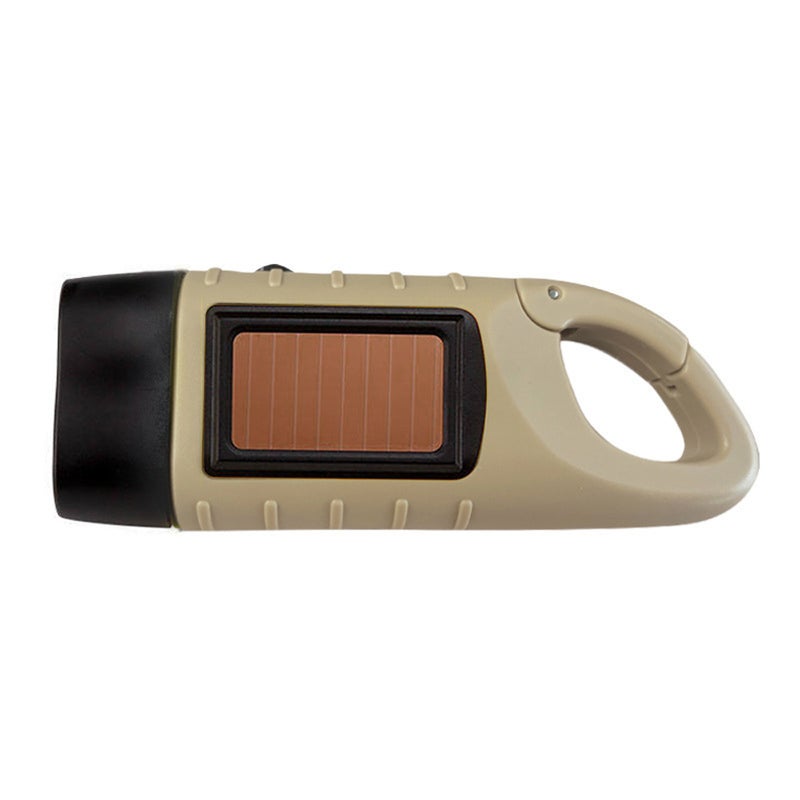 Portable LED Flashlight Hand Crank Dynamo Torch Lantern Multifunctional Solar Power Rechargeable Tent Light for Outdoor Camping Hiking High Brightness Emergency Light - Image 1