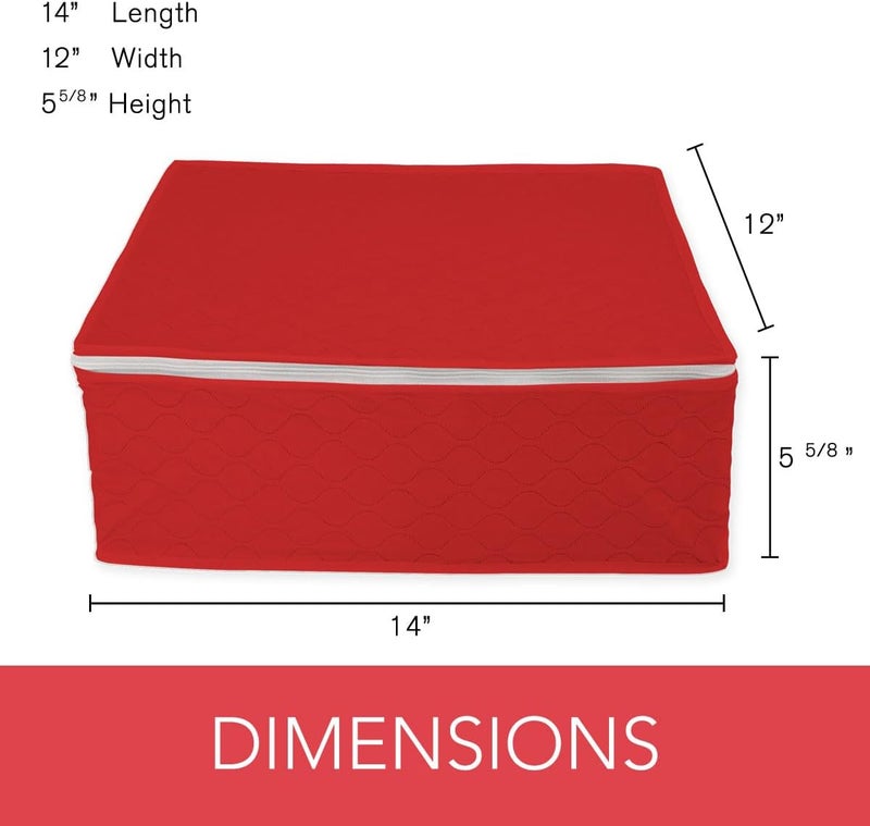 LAMINET Quilted Mug/Cup Storage Case - Holds Up to 12 Mugs/Cups - RED - Image 3