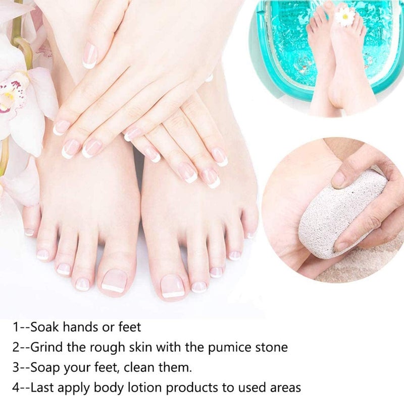 ChicAbode 4 Pcs Pumice Stone, Natural Pumice Stone for Feet, Pumice Scrubber Foot Stone Exfoliating Callus Remover, Easy to Use, Suitable for Remove Dead Skin, Heels, Elbows, Hands - Image 4
