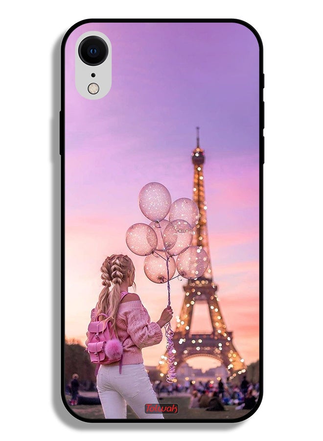 Tolwak Apple iPhone XR Protective Case Girl Holding Balloons - Image 2