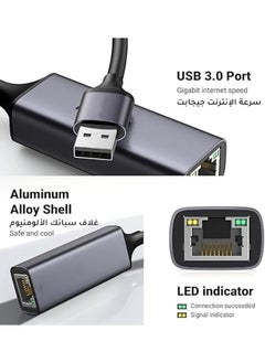 MOWSIL USB 3.1 Ethernet Adapter Aluminum USB 3.1 to Network 1000Mbps Gigabit RJ45 LAN Internet Adapter Converter Compatible with MacBook iMac PC Switch Surface Pro Windows Mac OS/IOS Linux,  - Image 4