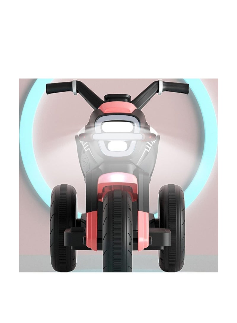 Ntech نموذج NTECH الجديد لعبة ركوب للأطفال مع موسيقى وضوء 3 عجلات سيارة بطارية قابلة للشحن دراجة نارية للأطفال من 2-7 سنوات يمكن للأولاد والبنات الجلوس في سيارة اللعبة سكوتر دراجة نارية كهربائية للأطفال، اللون أحمر - Image 2