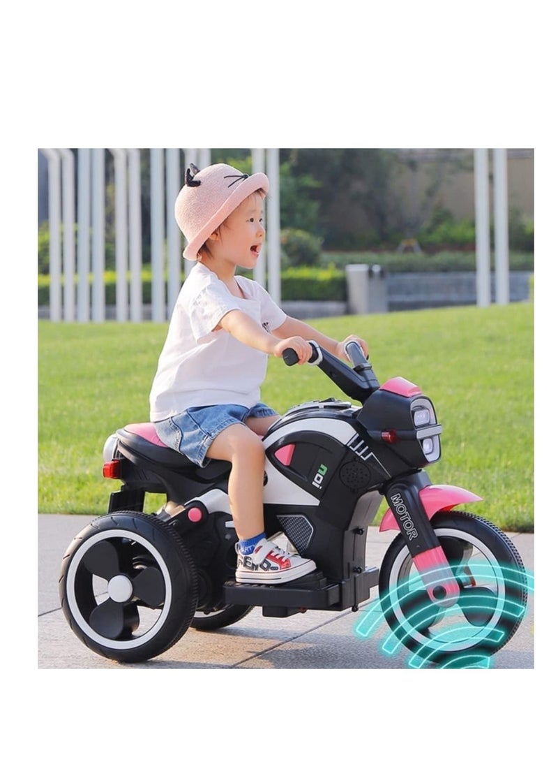 Ntech نموذج NTECH الجديد لعبة ركوب للأطفال مع موسيقى وضوء 3 عجلات سيارة بطارية قابلة للشحن دراجة نارية للأطفال من 2-7 سنوات يمكن للأولاد والبنات الجلوس في سيارة اللعبة سكوتر دراجة نارية كهربائية للأطفال، اللون أحمر - Image 5