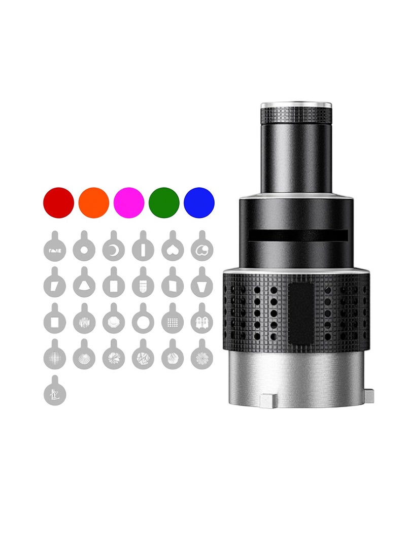 Generic Flash Snoot Conical Lens, Optical Spotlight Lens, Video Artist Modelling Shape Photo Studio Light Kit, High Temperature Resistance Optical Focusing Projection Lens, (25pcs Graphics Lens Plus Five Colors)  - Image 1
