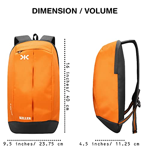KILLER Galaxy Small Outdoor Mini Standard Backpack 12L Daypack (Orange) - Image 3