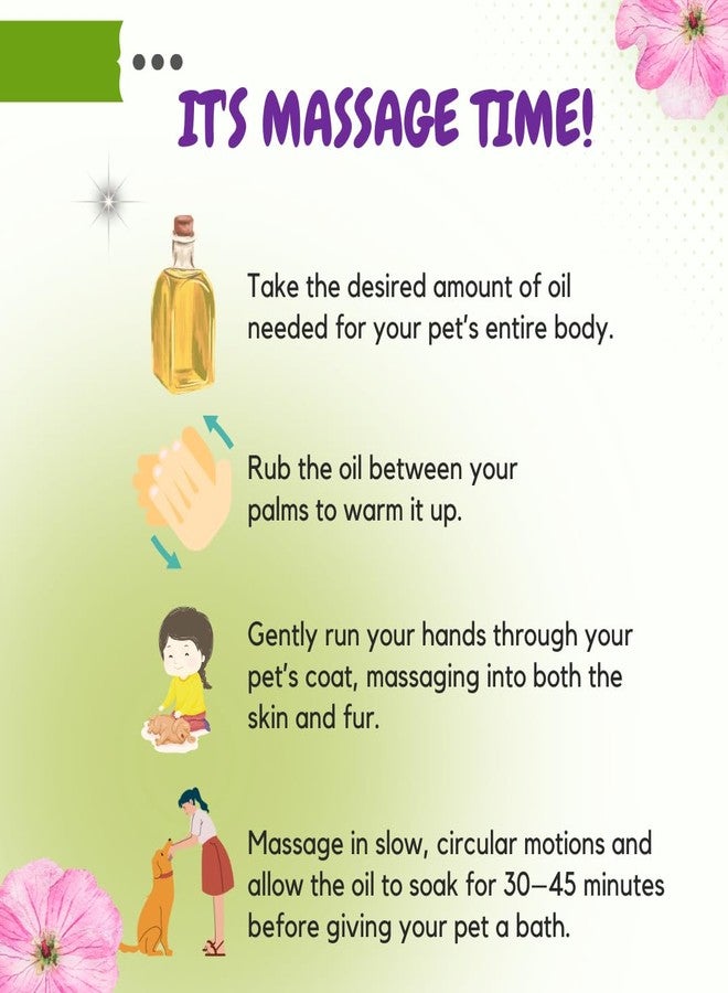 Bones N paws Bones ‘N’ Paws Bug-Repelling Massage Oil for Dogs & Cats - 200ml | Anti-Tick & Flea Pre-Bath Spa Oil | with Geranium, Cedarwood, Eucalyptus, Lemongrass & Cold-Pressed Coconut Oil - Image 5