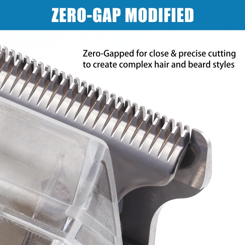 Manxrtod 2215 Replacement T Wide Blades for Wahl 5 Star Detailer Li Trimmer 8081 and 8171 - Adjustable Stainless-steel Zero-Gap Trimmer Blade, Silver - Image 4