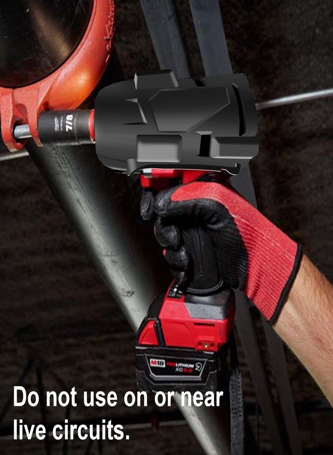 sanbaiyi M18 49-16-2967 High Torque Impact Wrench Boot rubber Compatible with Milwaukee M18 FUEL 1/2 High Torque Impact (2967-20)- (Black) - Image 5