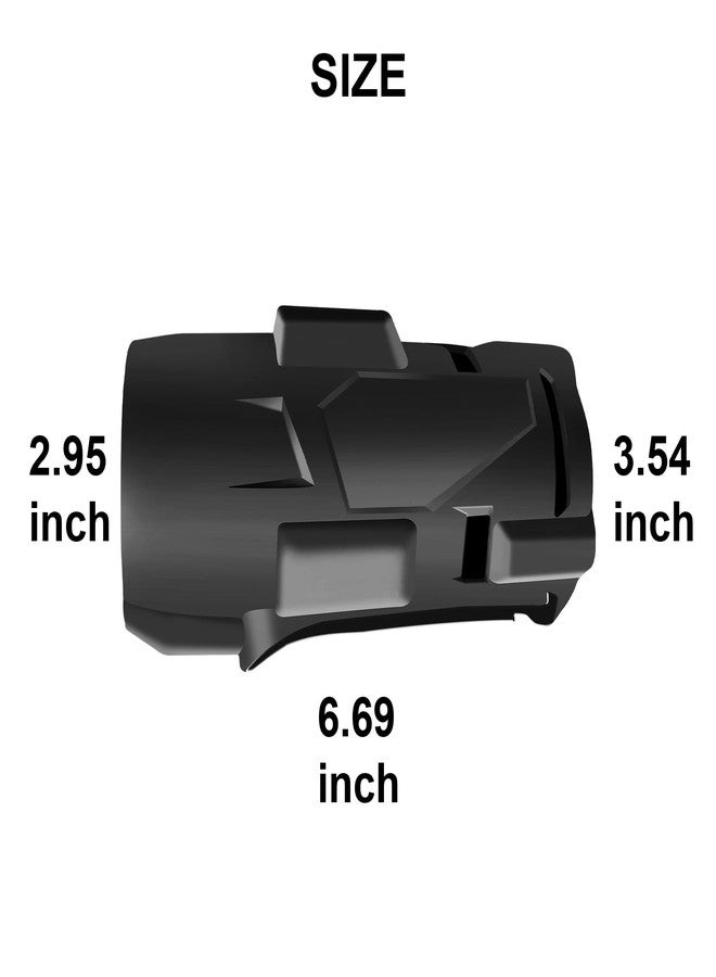 sanbaiyi M18 49-16-2967 High Torque Impact Wrench Boot rubber Compatible with Milwaukee M18 FUEL 1/2 High Torque Impact (2967-20)- (Black) - Image 3