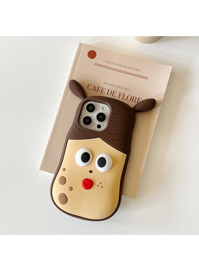 إيروريكس جراب لهاتف iPhone 12 جراب هاتف سيليكون بتصميم فتاة مضفرة ثلاثية الأبعاد - Image 2