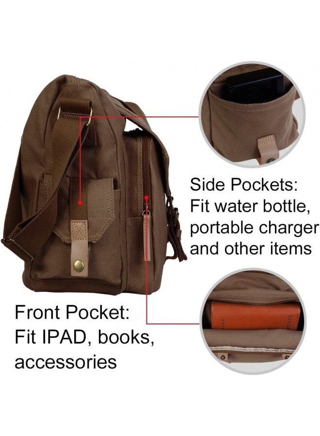 Caden Camera Bag Case Canvas Compatible For Nikon, Canon, Sony Dslr/Slr Mirrorless Camera With Tripod Holder, Camera Shoulder Messenger Bag For Men/Women Brown - Image 3