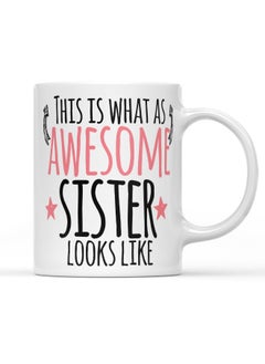 LIT Coffee Mug Awesome SisterWhite Mug Sister Gift Cool Sis Present  - Image 1