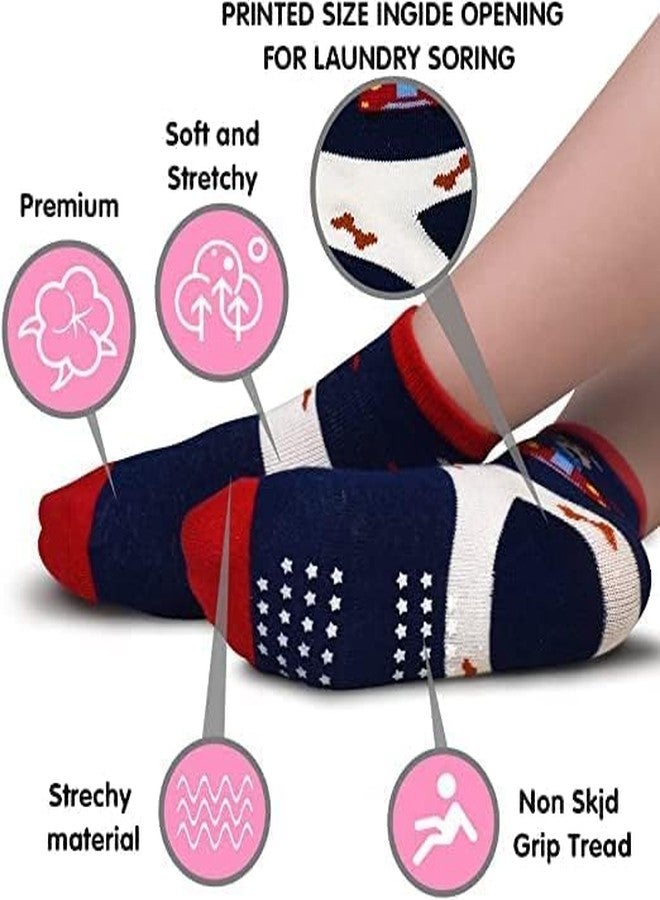Havenfort baby girls& baby boys anti skid cotton socks 5 pc (IN, Age, 6 Months, 12 Months) - Image 3