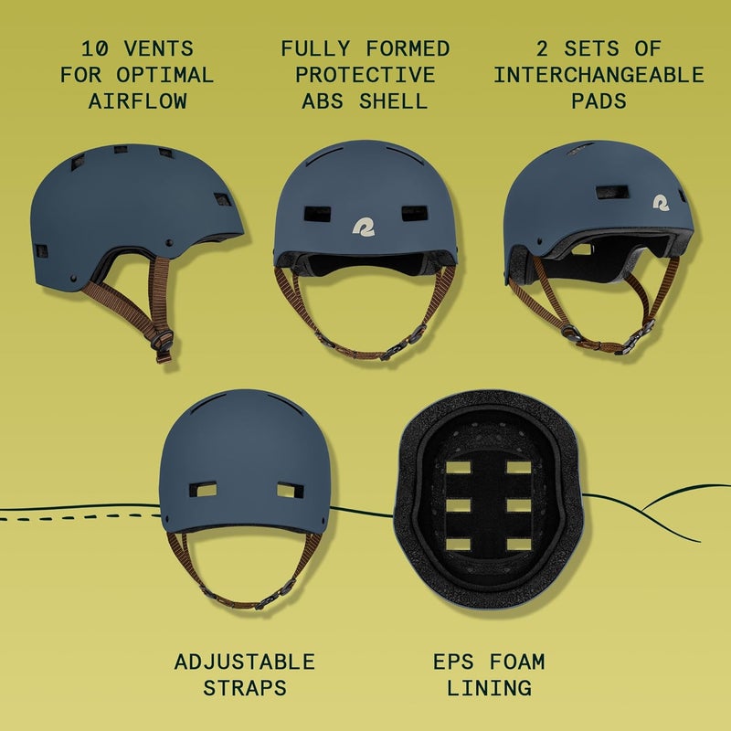 Retrospec Dakota Adult Bike Helmet for Men & Women - Multi-Sport Protection with ABS Shell, EPS Foam, 10 Vents & Removable Washable Padding for BMX, Skating, Scooter and Skate - Helmets for Adults - Image 2