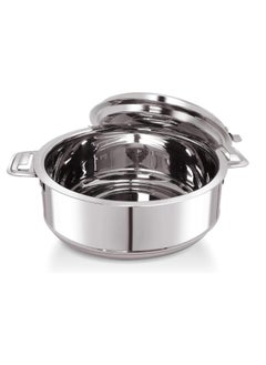 BLACKSTONE Stainless Steel Casserole Lightweight Easy to Handle Hotpot with Lid Silver-Madina 1000ml/1ltr  - Image 2