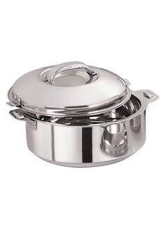 BLACKSTONE Stainless Steel Casserole Lightweight Easy to Handle Hotpot with Lid Silver-Madina 1000ml/1ltr  - Image 1