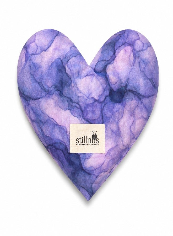Stillnus Reverie Weighted Eye Pillow - Organic Flaxseed & Lavender, Watercolor Print, Heart Shaped, Relaxation & Feel Better Gift for Women - Image 1