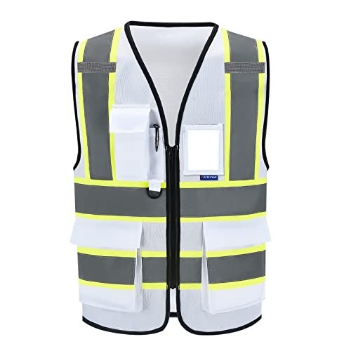 AYKRM 11 colors available white hi vis vest - Image 1