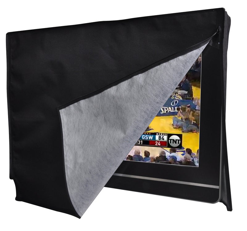 acoveritt Outdoor 86“-90" TV Set Cover,Scratch Resistant Liner Protect LED Screen Best-Compatible with Standard Mounts and Stands (Black) - Image 3