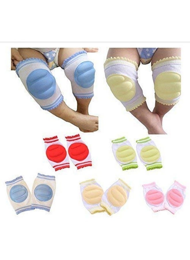 WeKidz - WeKidz Unisex Baby Knee Pads for Crawling And Elbow Safety Protector, Stretchable Anti-Slip Padded Elastic Soft Cotton Comfortable Knee Cap for Kids | Learn to Crawl Socks (2, Blue) - Image 1