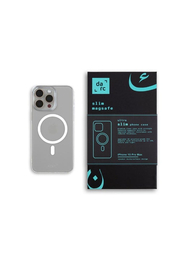 دارك SLIM كفر حماية  15 برو رفيع جدا مع خاصية الماج سيف شفاف - Image 1