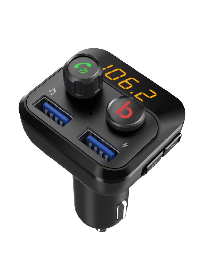 porodo - Wireless FM Transmitter With Dual USB Port(3.4A QC3.0 ) - Image 1