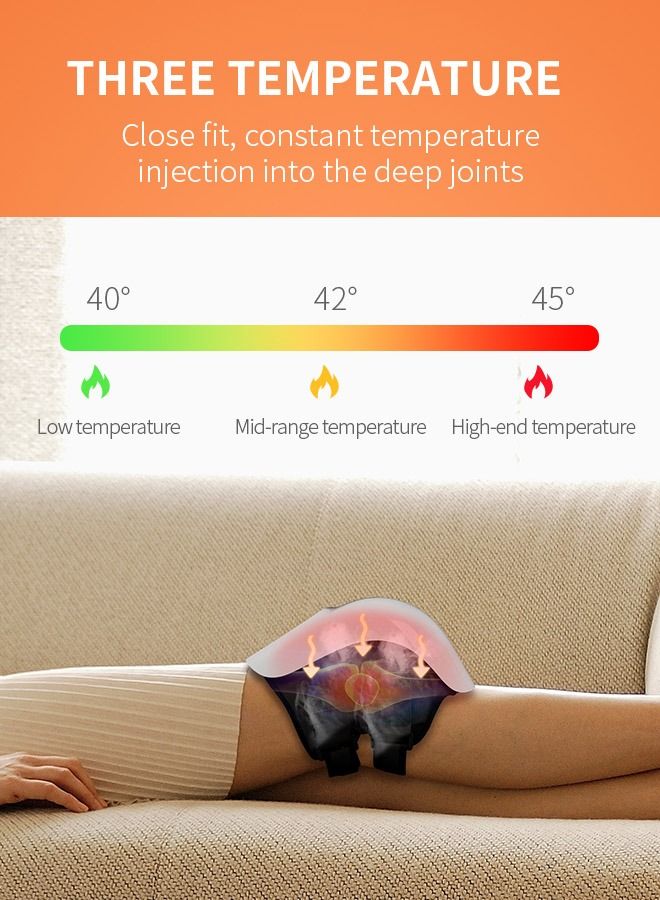 DUNISO Upgraded Cordless Knee Massager Infrared Heat and Vibration Knee Pain Relief for Swelling Stiff Joints Stretched Ligament and Muscles Injurie  - Image 5