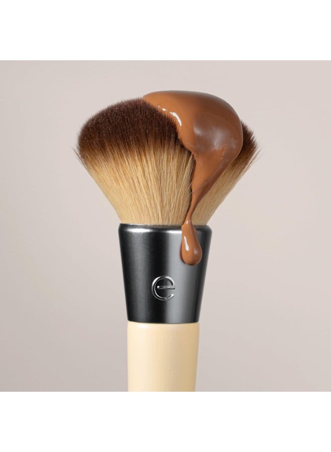 EcoTools Blending Face Makeup Brush For Liquid & Cream Foundation, Bronzer, & Blush, Multipurpose Makeup Brush, Dense, Synthetic Bristles, Eco Friendly, Cruelty-Free & Vegan, 1 Count - Image 3