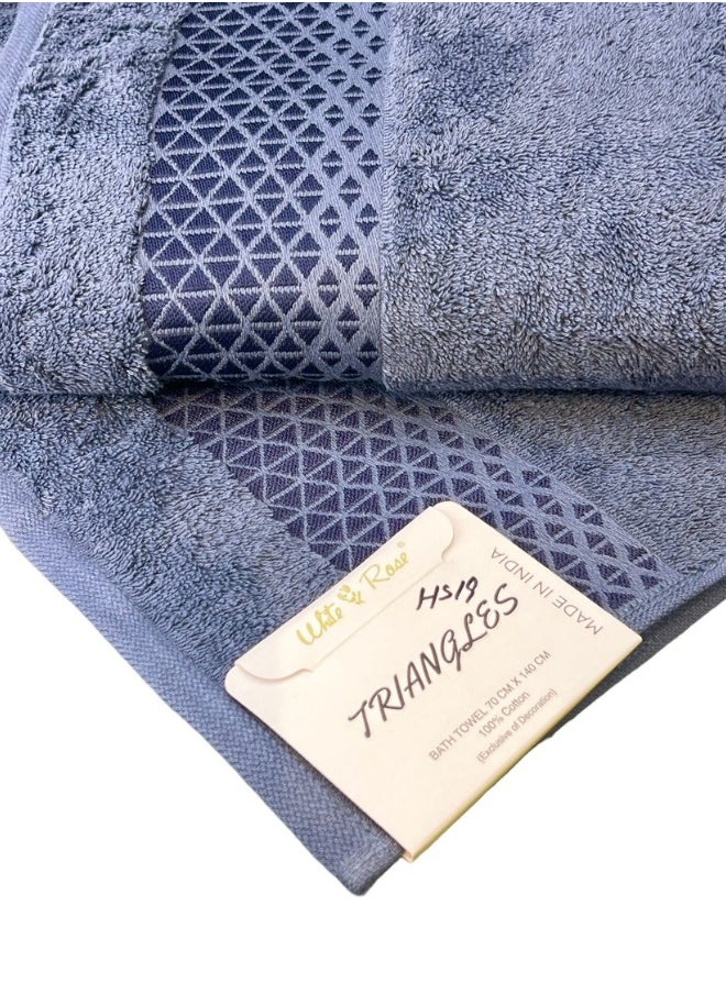 Triangles 2 Pcs Bath Towel Set - 500 GSM Ultra Soft - Max Absorbent - Quick Dry Towels For Spa, Bathroom And Hotel (70x140cm) Pack of 2 - Flint Stone - pzsku/ZC34BC123227B8CA715FFZ/45/_/1718457847/4fc28022-fcd7-4c6d-a841-bce6f2c09db4