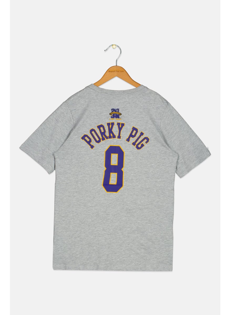 Space Jam Kids Boy Crew Neck Short Sleeve Graphic Print T-Shirt, Grey  - Image 2