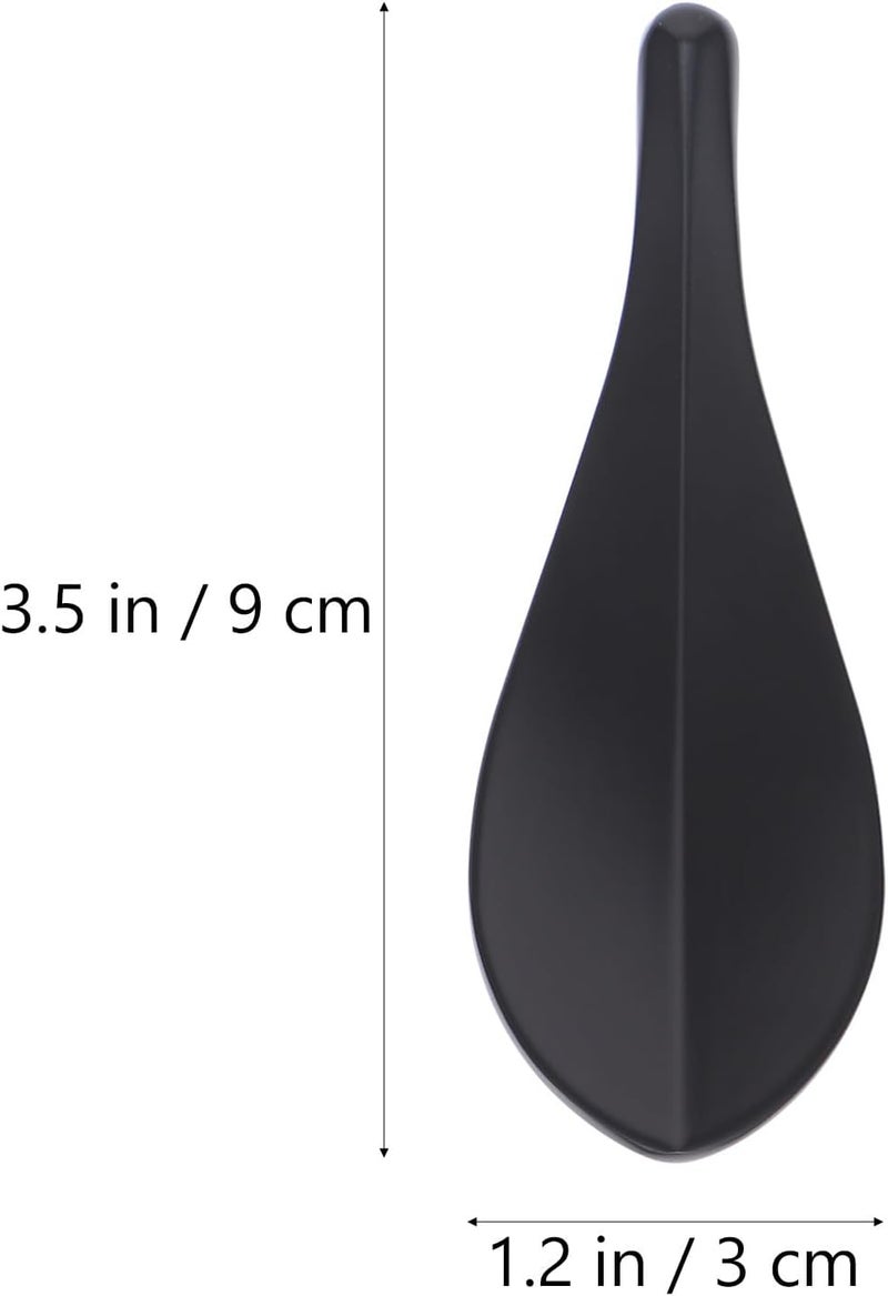 FUOYLOO Leaf Shaped Cabinet Handle and Drawer Pull, Zinc Alloy 2pcs Set 32mm Hole Spacing, Black Finish, Suitable for Cabinet Doors and Furniture Drawers in Home and Office - Image 2
