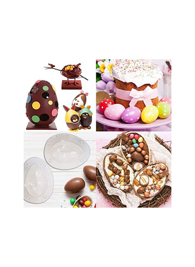 S-TOP Egg Mould, Fun Giant Surprise Toy Egg Maker, Dinosaur Egg Polycarbonate Plastic Mould for Chocolate, Jello, Soap, Bath Bomb, Lotion Bar, Clay, Plaster, Cake Decorating Tool, 2 Pcs - Image 4