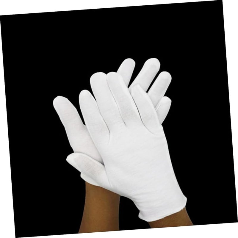 Heavy Duty Cotton Work Gloves Medium 12 Pairs Industrial Gardening Safety Wear Resistant - Image 5