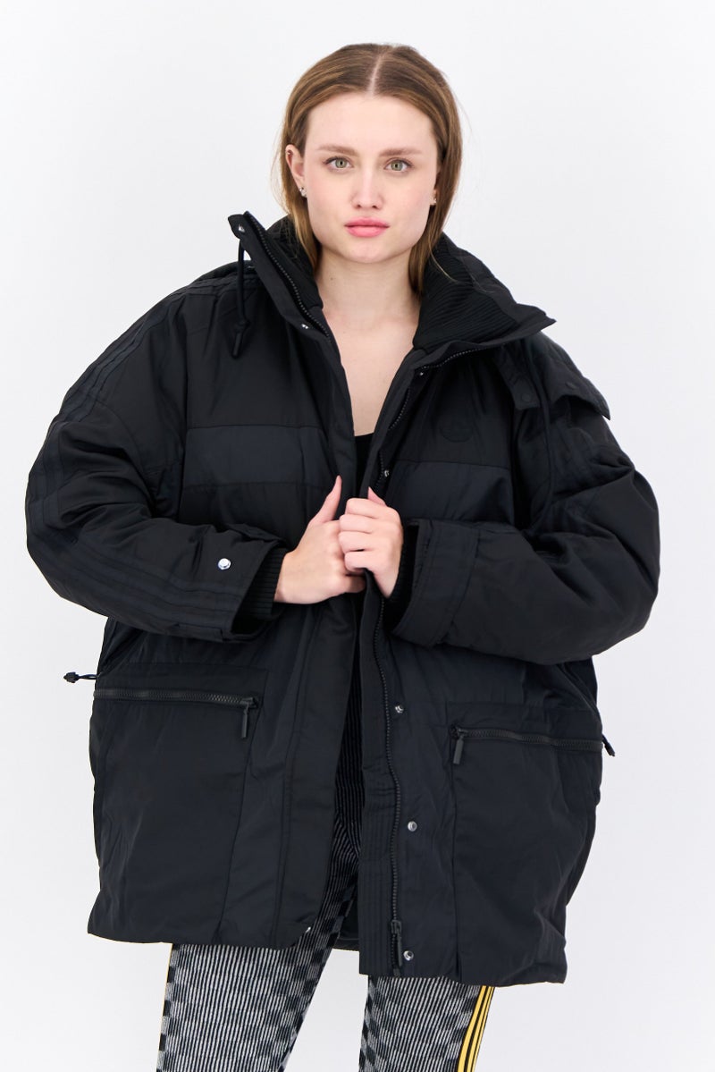 adidas Originals Women Sportswear Fit Long Sleeve Outdoor Parka Jacket, Black  - Image 1