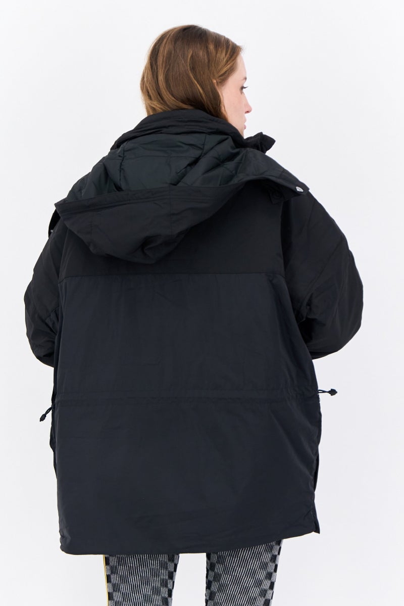 adidas Originals Women Sportswear Fit Long Sleeve Outdoor Parka Jacket, Black  - Image 3