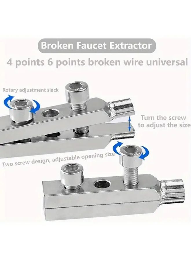 1pc Broken Faucet Extractor Tool Adjustable For 1 2 Inch And 3 4 Inch Pipes Bolt Remover - Image 5
