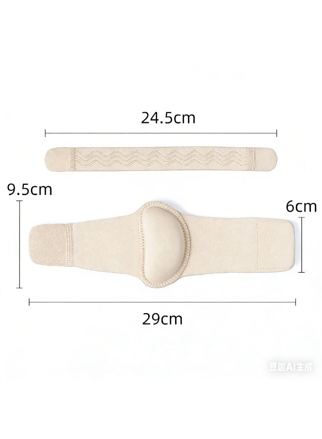 Women's and Men's Foot Arch Support - Adjustable compression arch support strap, suitable for flat feet, heel pain, high arches and fall arches - Anti-slip strips - (1 Pair - Beige) - Image 5