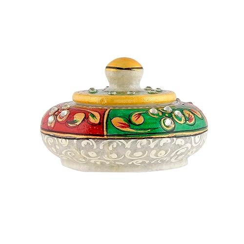 Craftam Marble Sindoor Dani Box for Women – Traditional Handcrafted Kumkum Holder for Gifts, Pooja & Makeup - Image 4