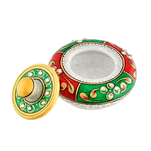 Craftam Marble Sindoor Dani Box for Women – Traditional Handcrafted Kumkum Holder for Gifts, Pooja & Makeup - Image 2