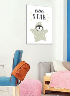 LOWHA Framed Canvas Wall Art Stretched Over Wooden Frame with Penguin In A Suit Painting, For Home, Living Room, Office Decor  - Image 2
